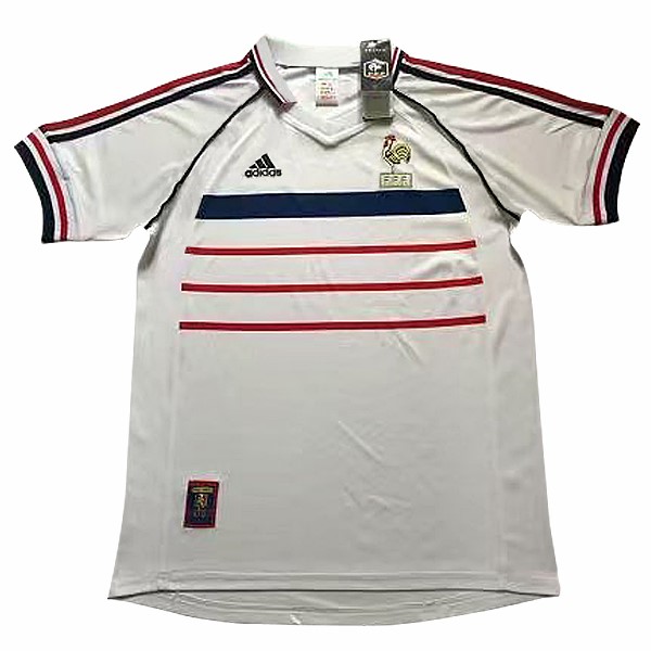Camiseta Francia Segunda equipo Retro 1998 Blanco
